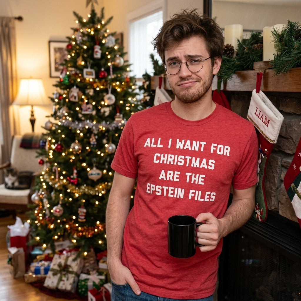 All I Want For Christmas Are The Epstein Files Men's T Shirt product image 2