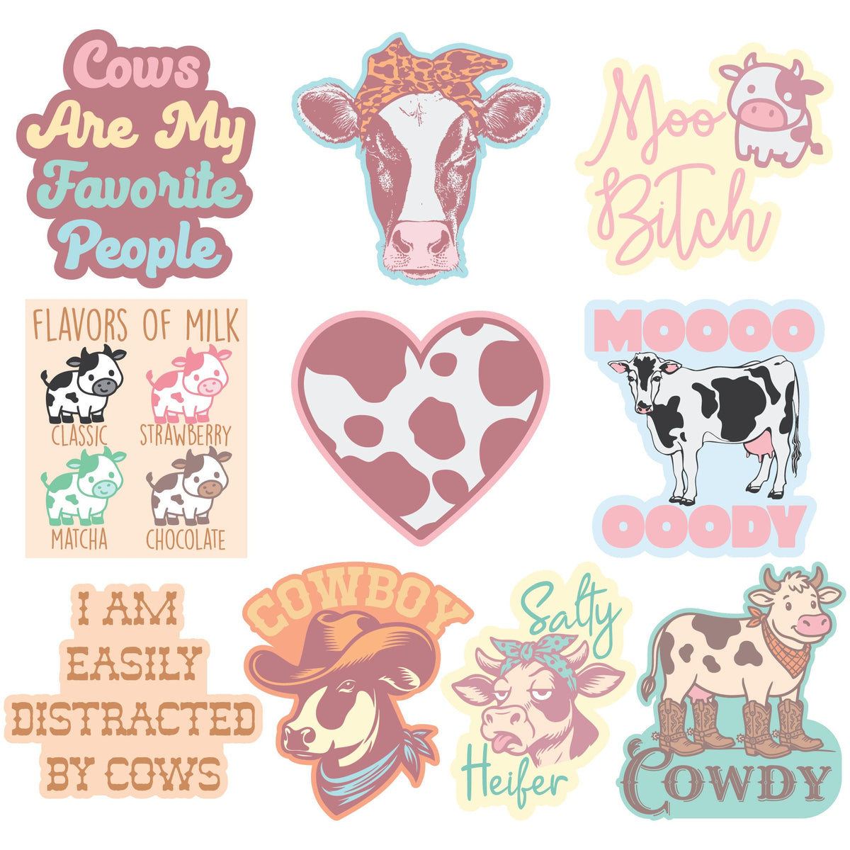 Cow Stickers