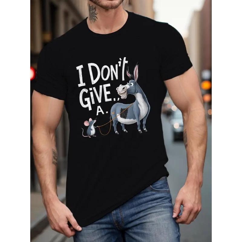 "I Don't Give A" Donkey & Mouse Graphic T-Shirt product image 1