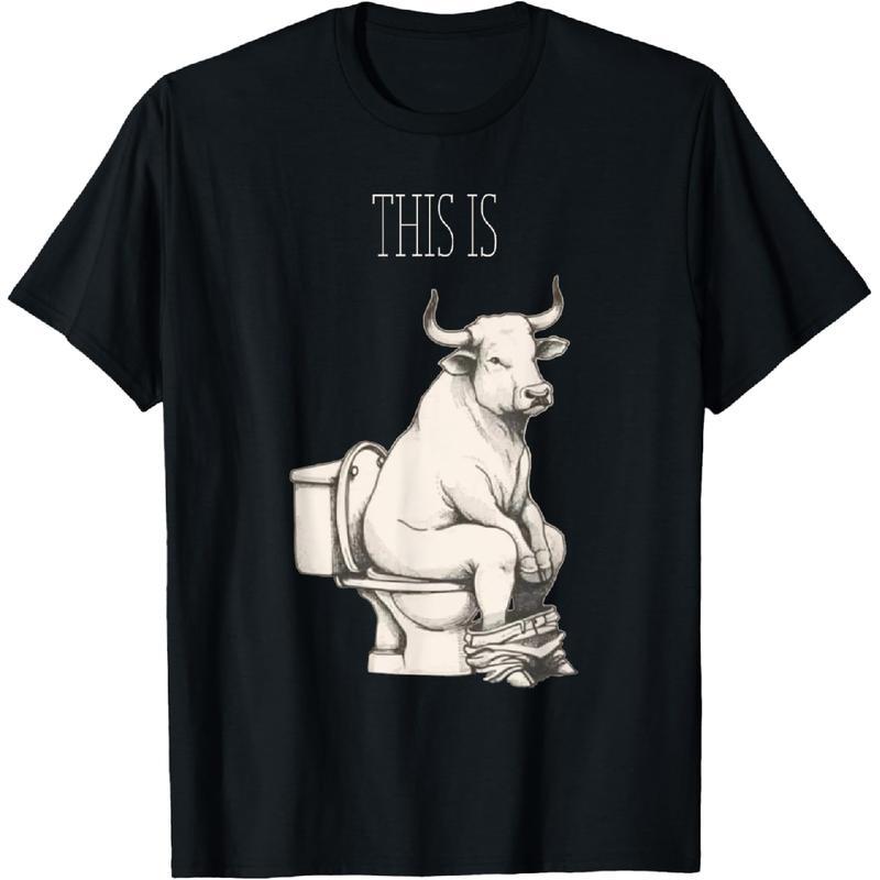 100% Cotton This is Bull, a sat on the toilet, funny T-Shirt product image 1
