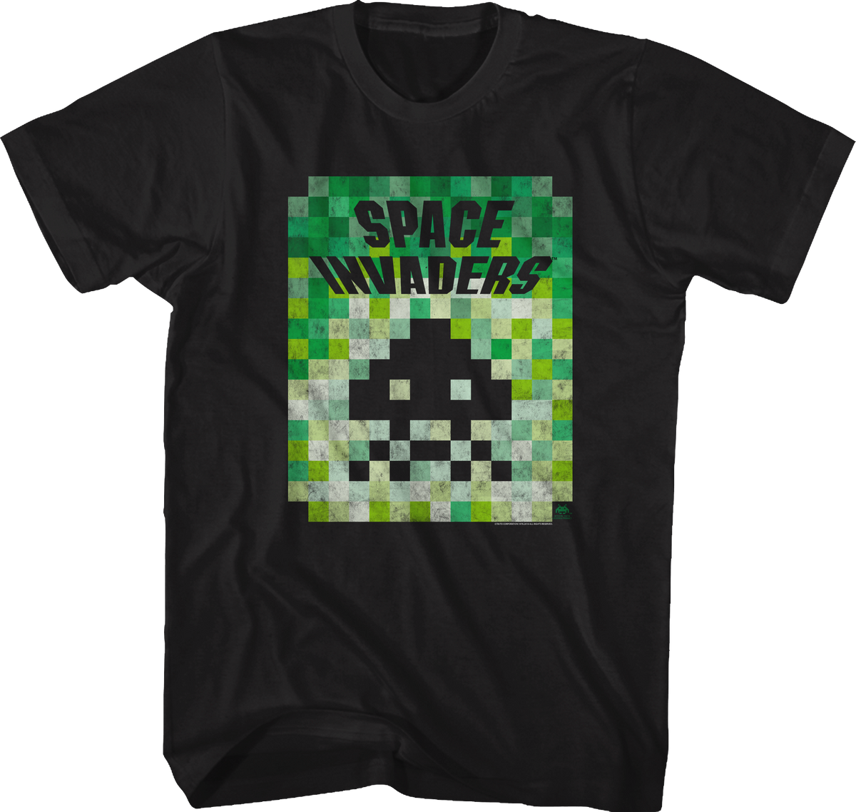 Distressed Blocks Space Invaders T-Shirt product image 1
