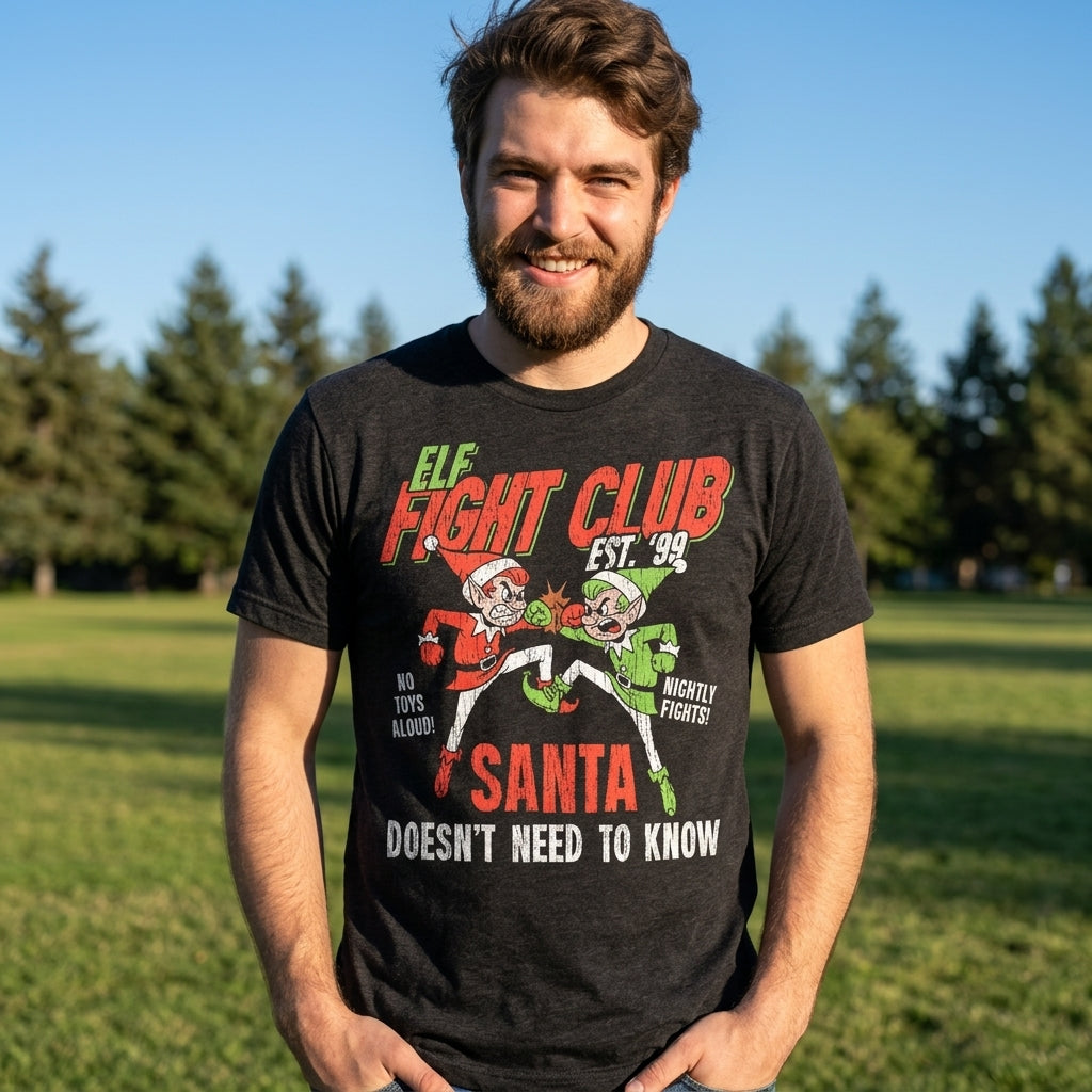 Elf Fight Club Men's T Shirt product image 2
