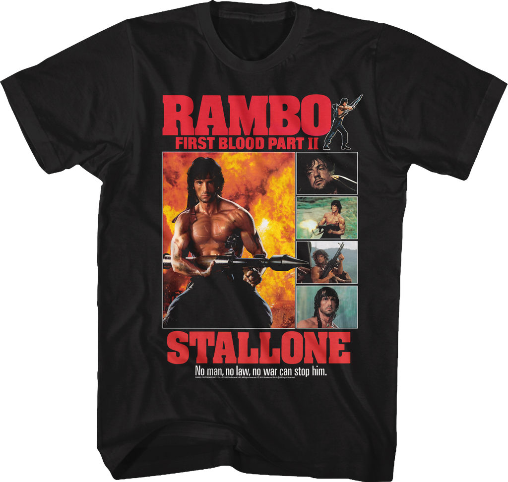 First Blood Part II Collage Rambo T-Shirt product image 1
