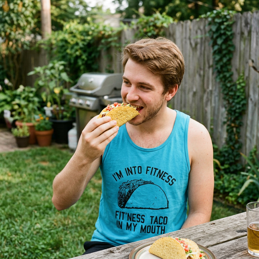 I'm Into Fitness Fit'ness Taco In My Mouth Men's Tank Top