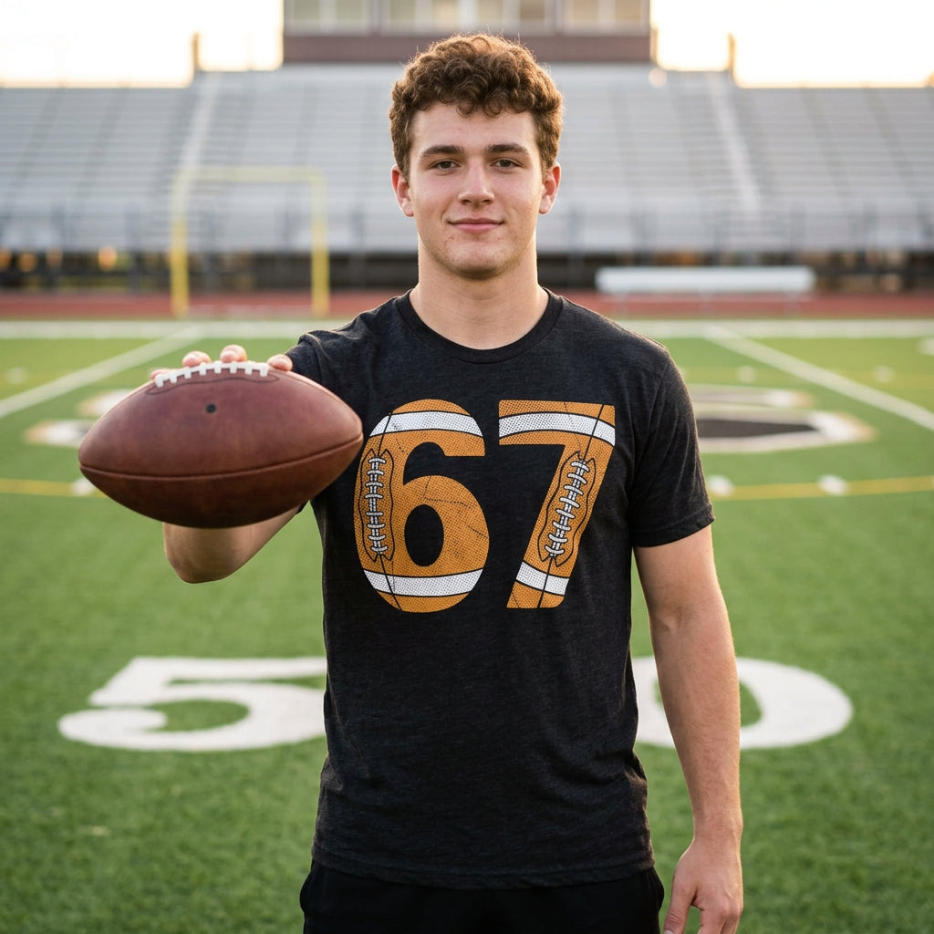 6 7 Football Men's T Shirt product image 4
