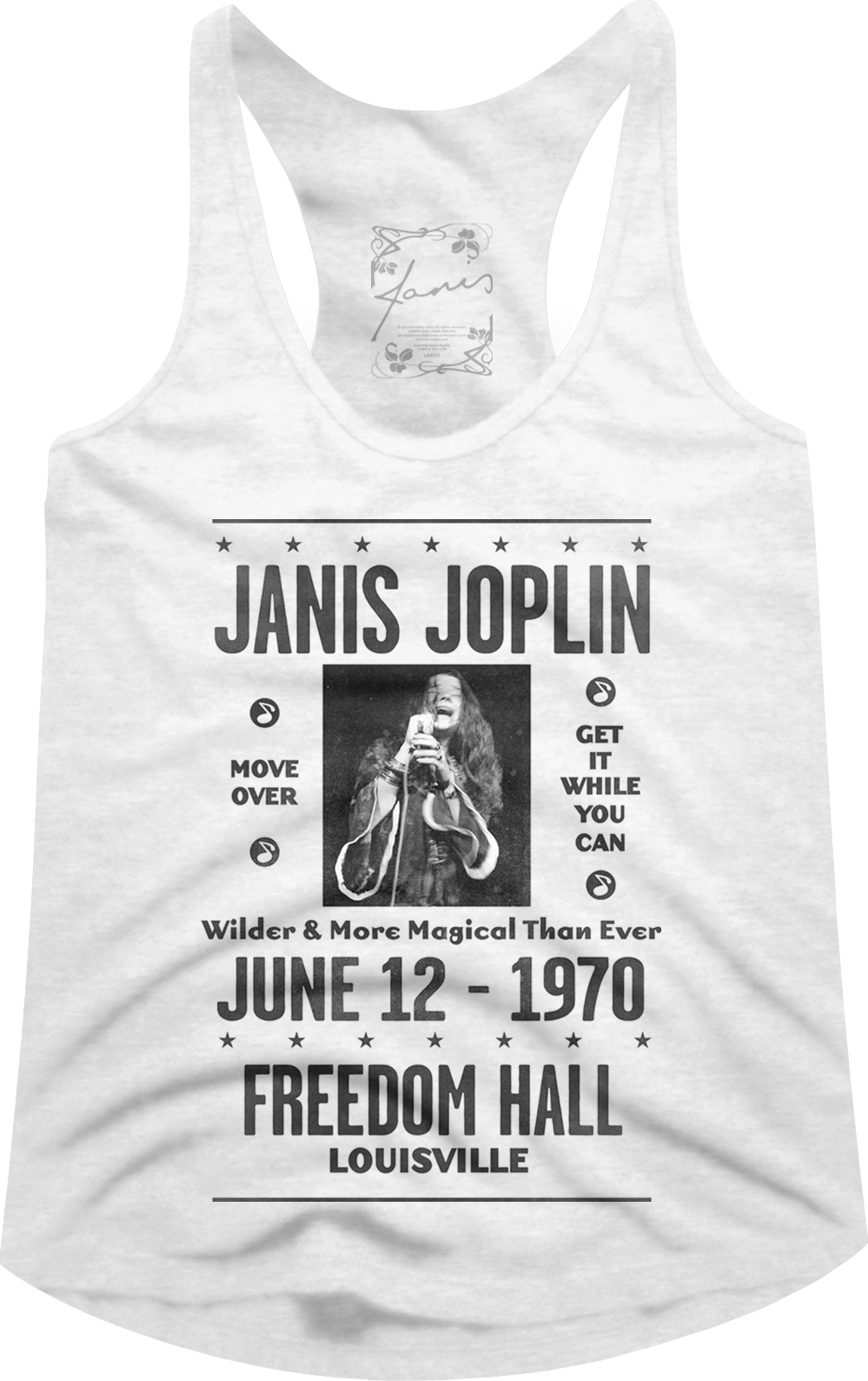 Ladies Freedom Hall Janis Joplin Racerback Tank Top