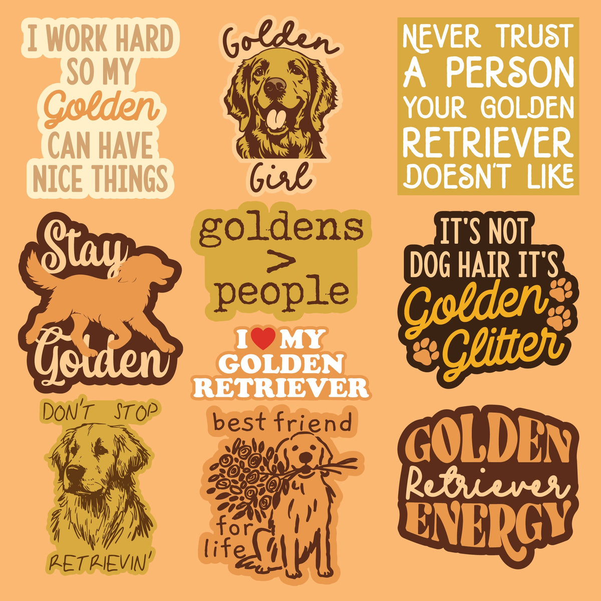 Golden Retreiver Stickers