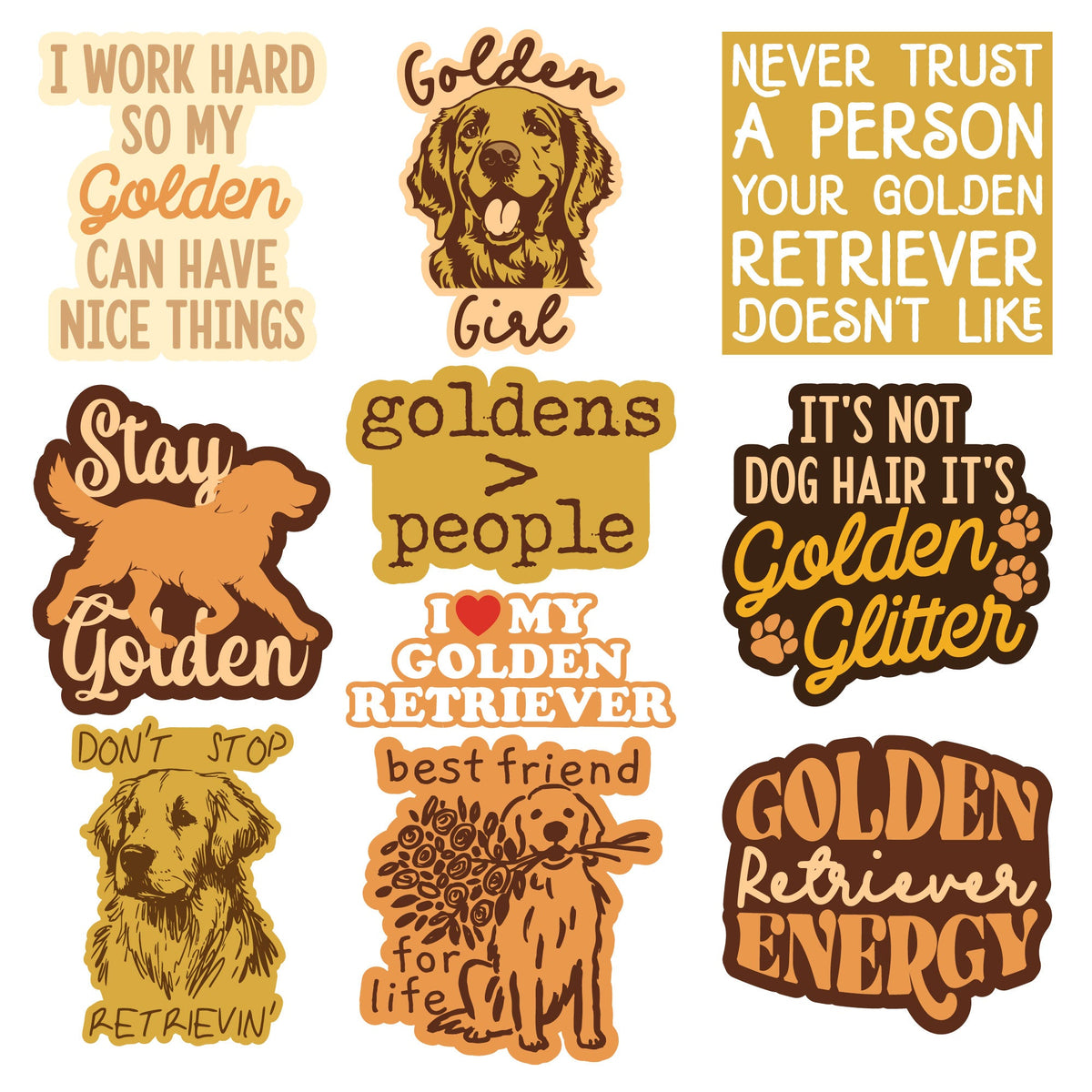 Golden Retreiver Stickers