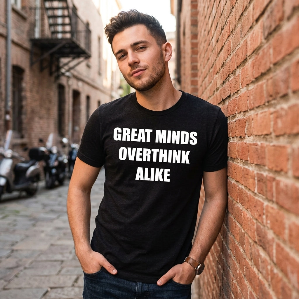 Great Minds Overthink Alike Men's T Shirt product image 2