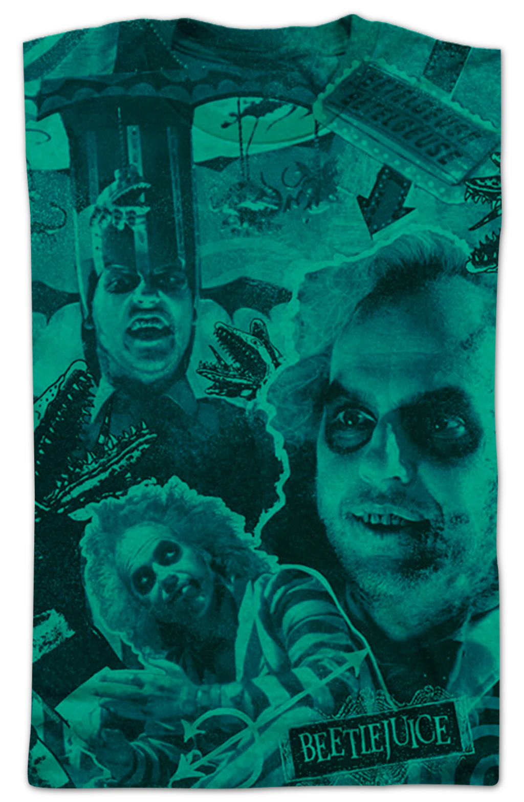 Green Collage Beetlejuice T-Shirt product image 2