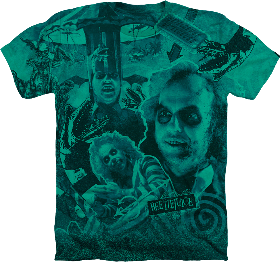 Green Collage Beetlejuice T-Shirt product image 1