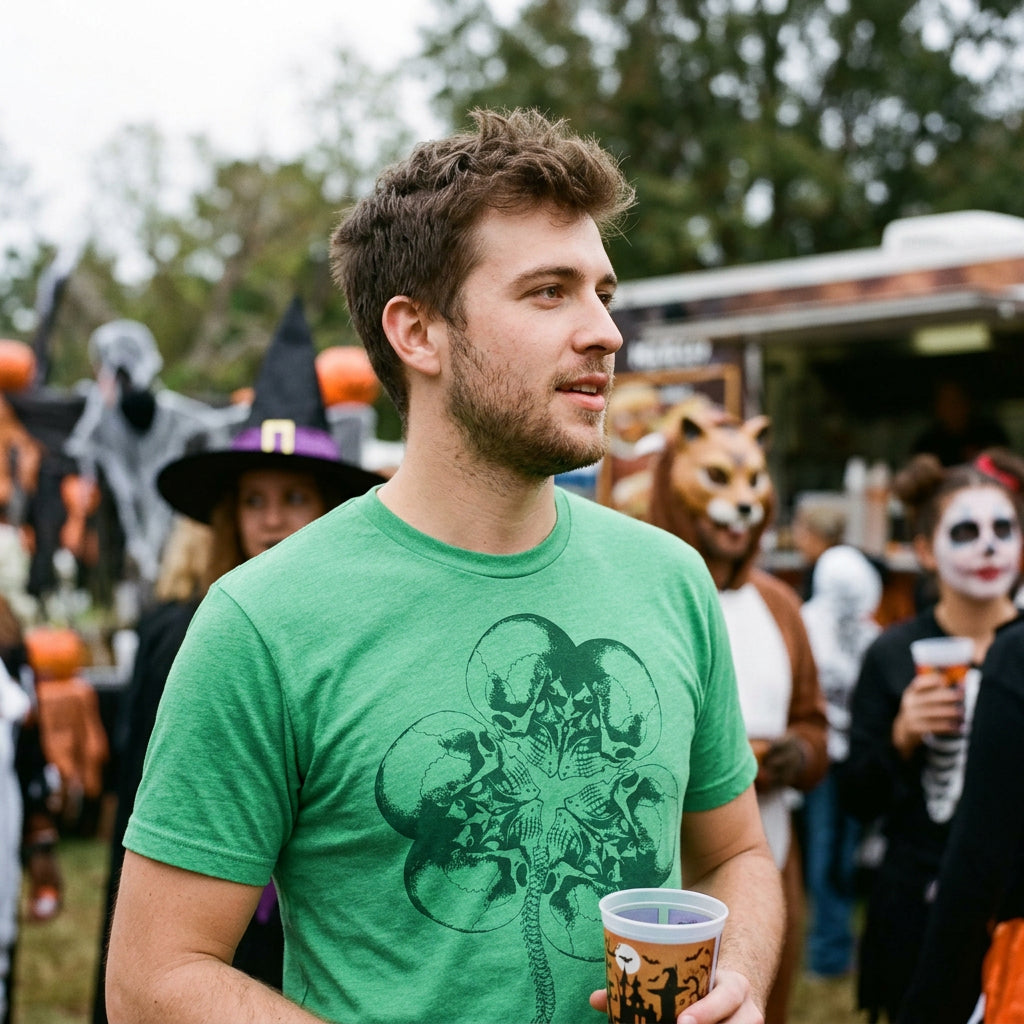 Bone Shamrock Men's T Shirt product image 2