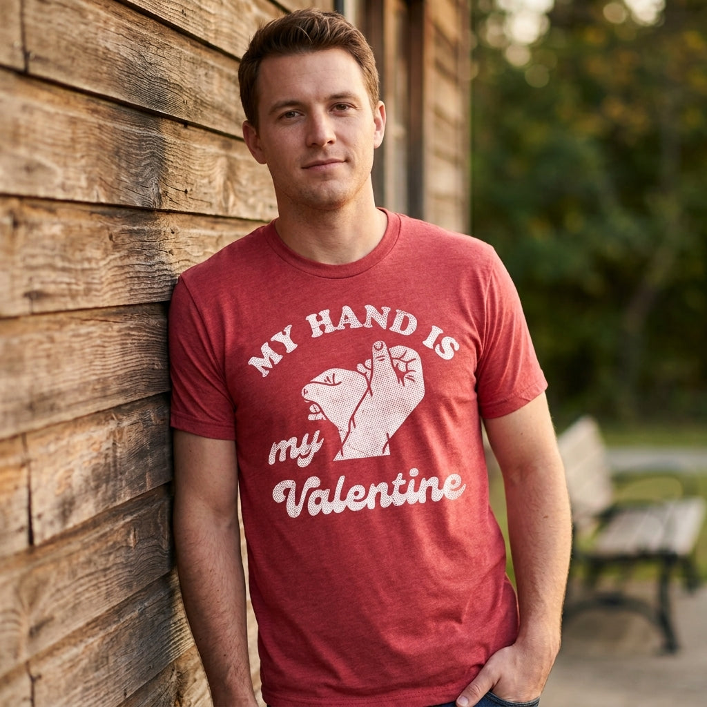 My Hand Is My Valentine Men's T Shirt product image 2
