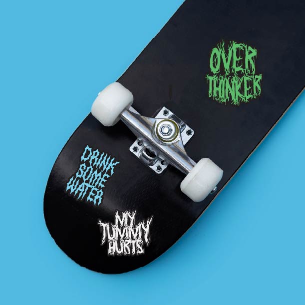 Heavy Metal Font Stickers