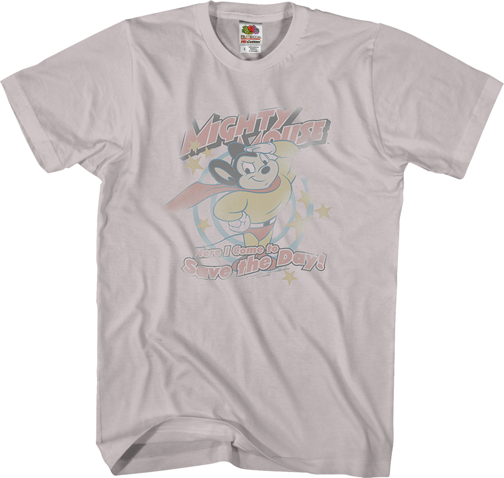 Here I Come to Save the Day Mighty Mouse T-Shirt product image 1