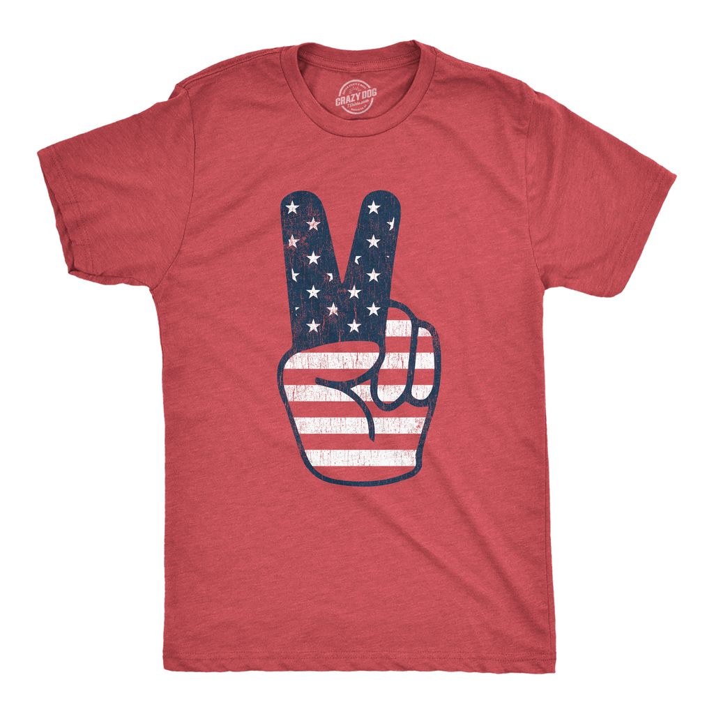 Peace Sign American Flag Youth T Shirt product image 1