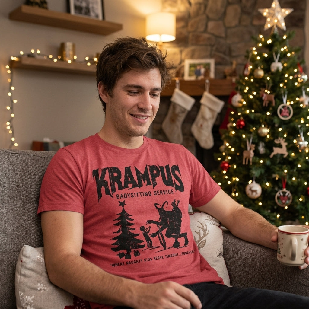Krampus Babysitting Service Men's T Shirt product image 2