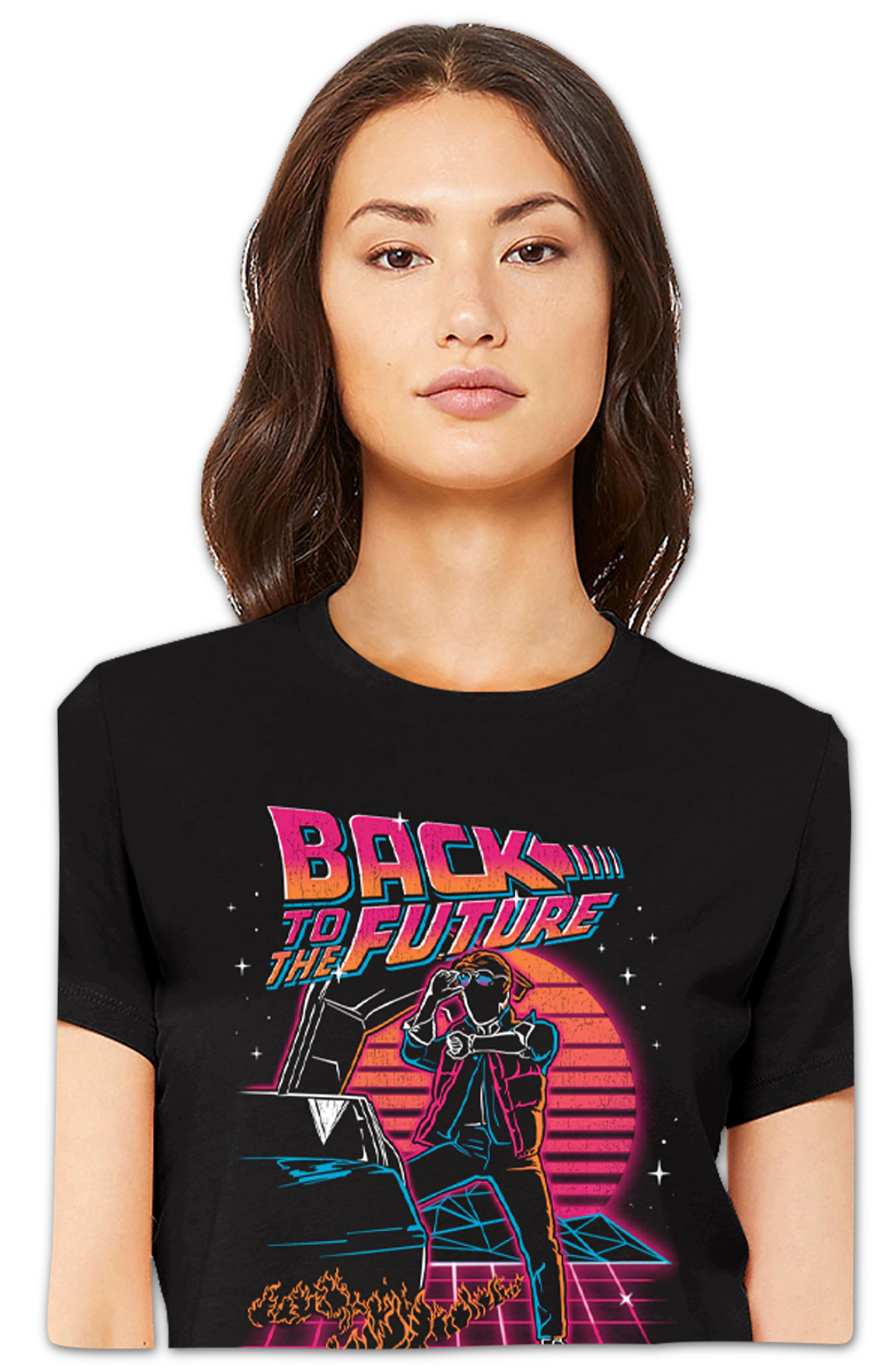 Womens Retro Neon Back To The Future Shirt product image 2