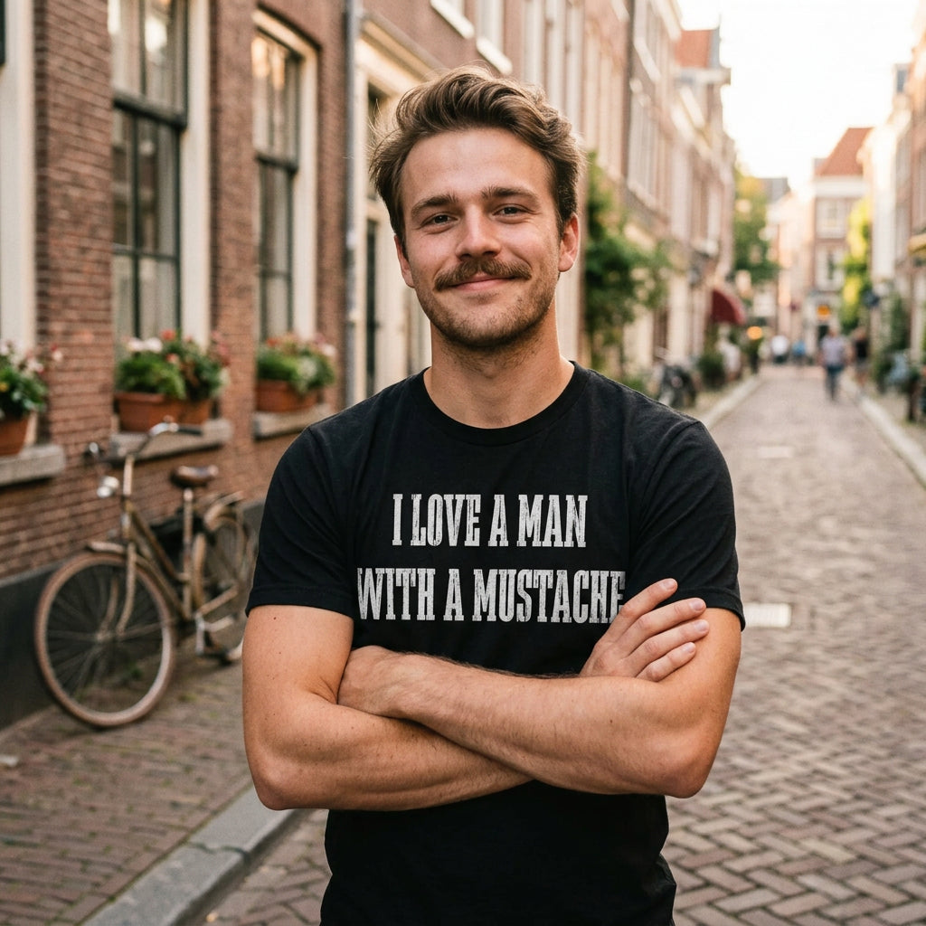 I Love A Man With A Mustache Men's T Shirt product image 2