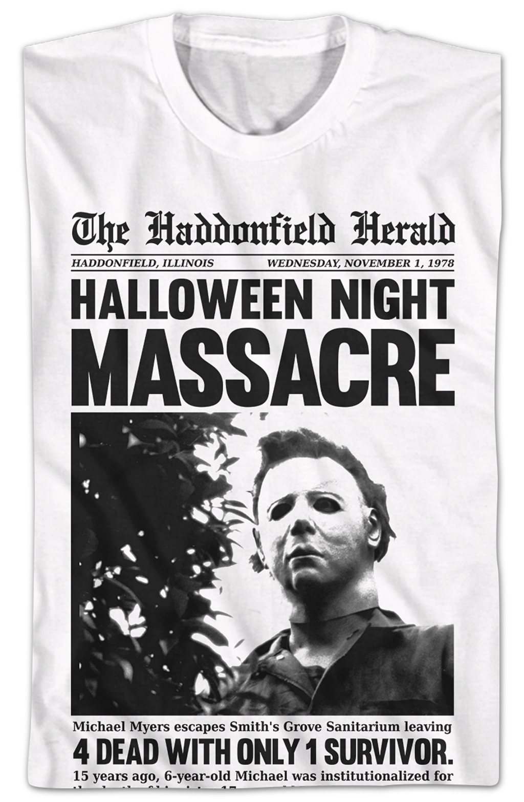 Michael Myers Headline Halloween T-Shirt product image 2