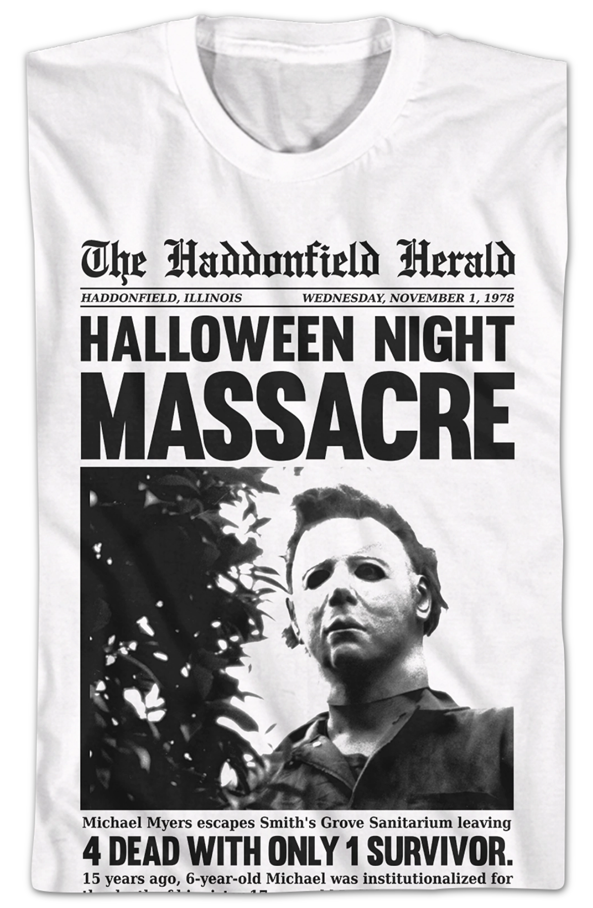 Michael Myers Headline Halloween T-Shirt product image 2