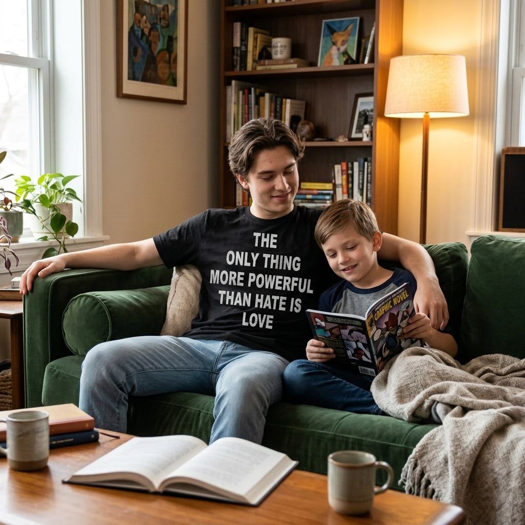 The Only Thing More Powerful Than Hate Is Love Men's T Shirt product image 2