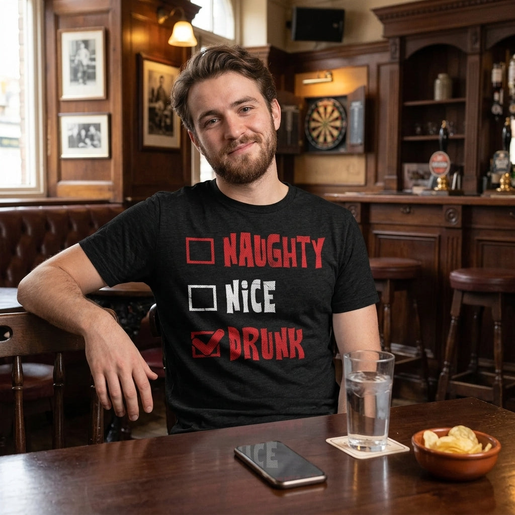 Naughty Nice Drunk Men's T Shirt product image 2