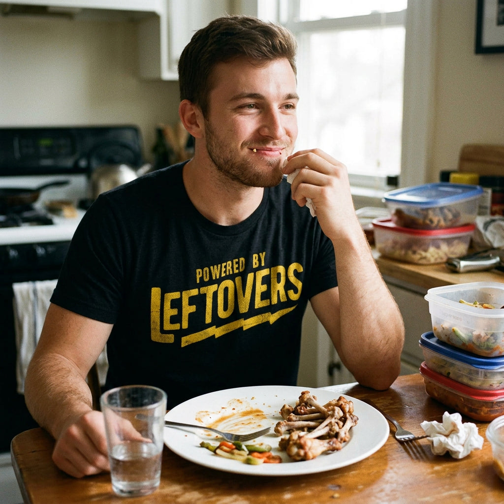 Powered By Leftovers Men's T Shirt product image 2