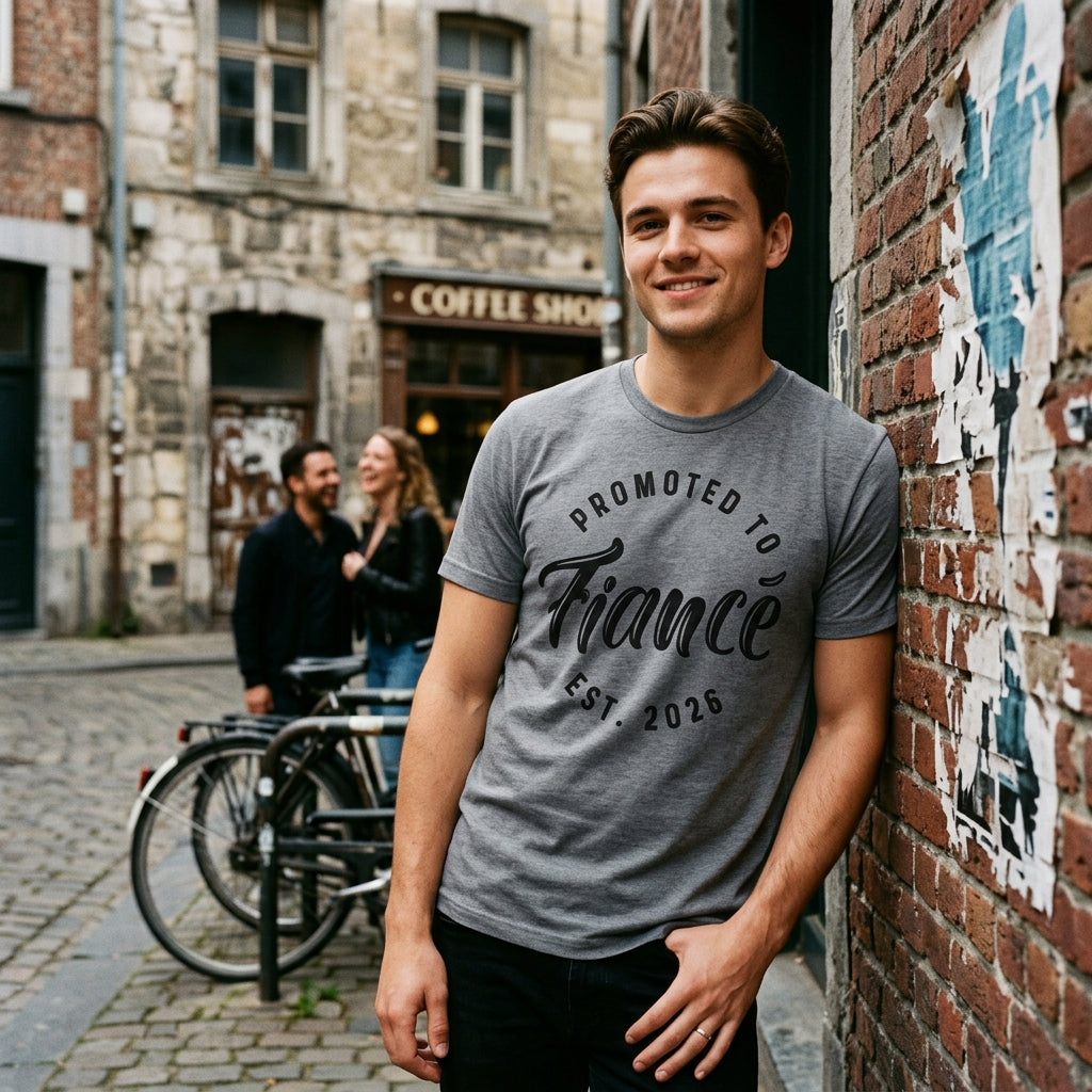 Promoted To Fiance 2026 Men's T Shirt product image 2