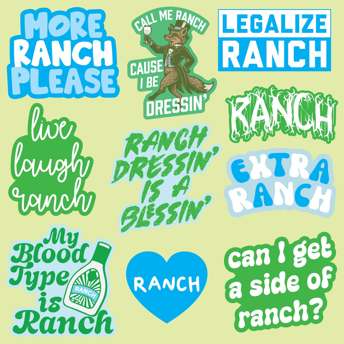 Ranch Dressing Stickers