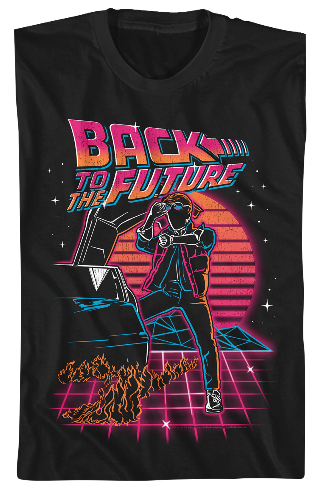 Retro Neon Back To The Future T-Shirt product image 2