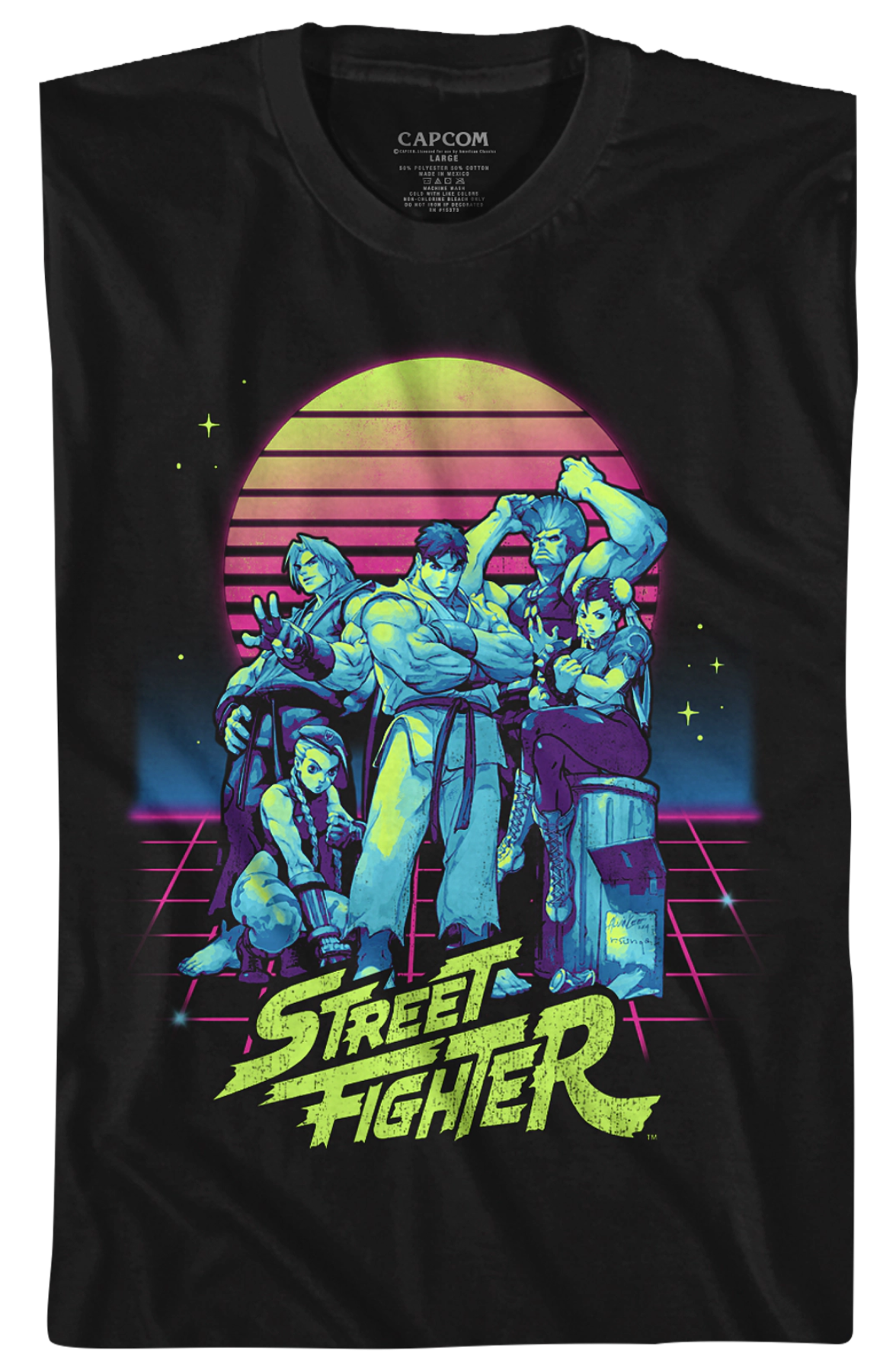 Retro Neon Street Fighter T-Shirt product image 2