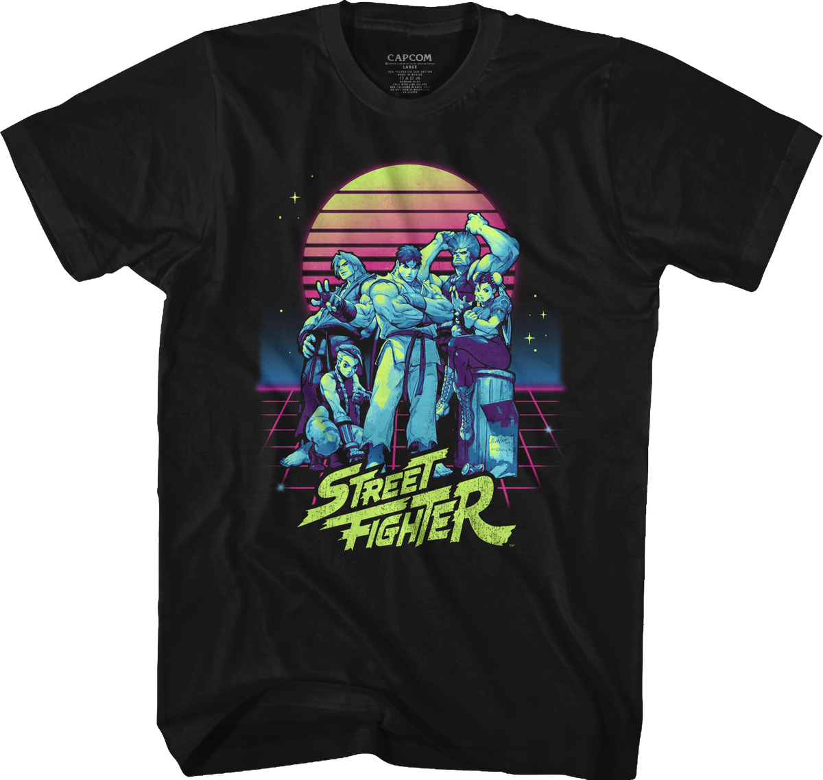 Retro Neon Street Fighter T-Shirt product image 1