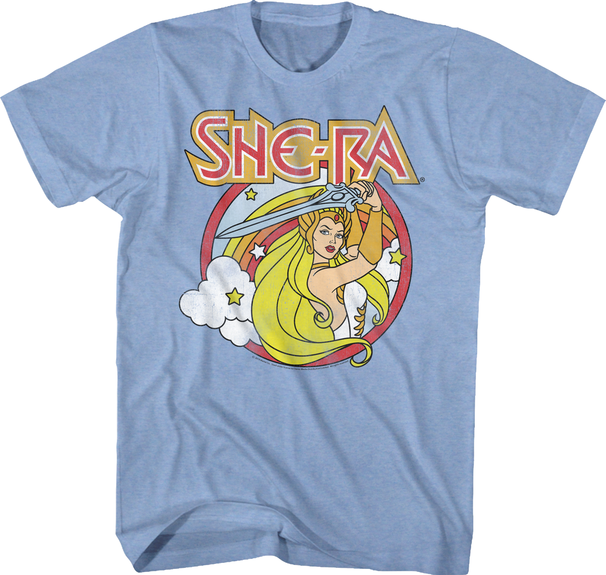Light Blue Heather Retro She-Ra T-Shirt product image 1