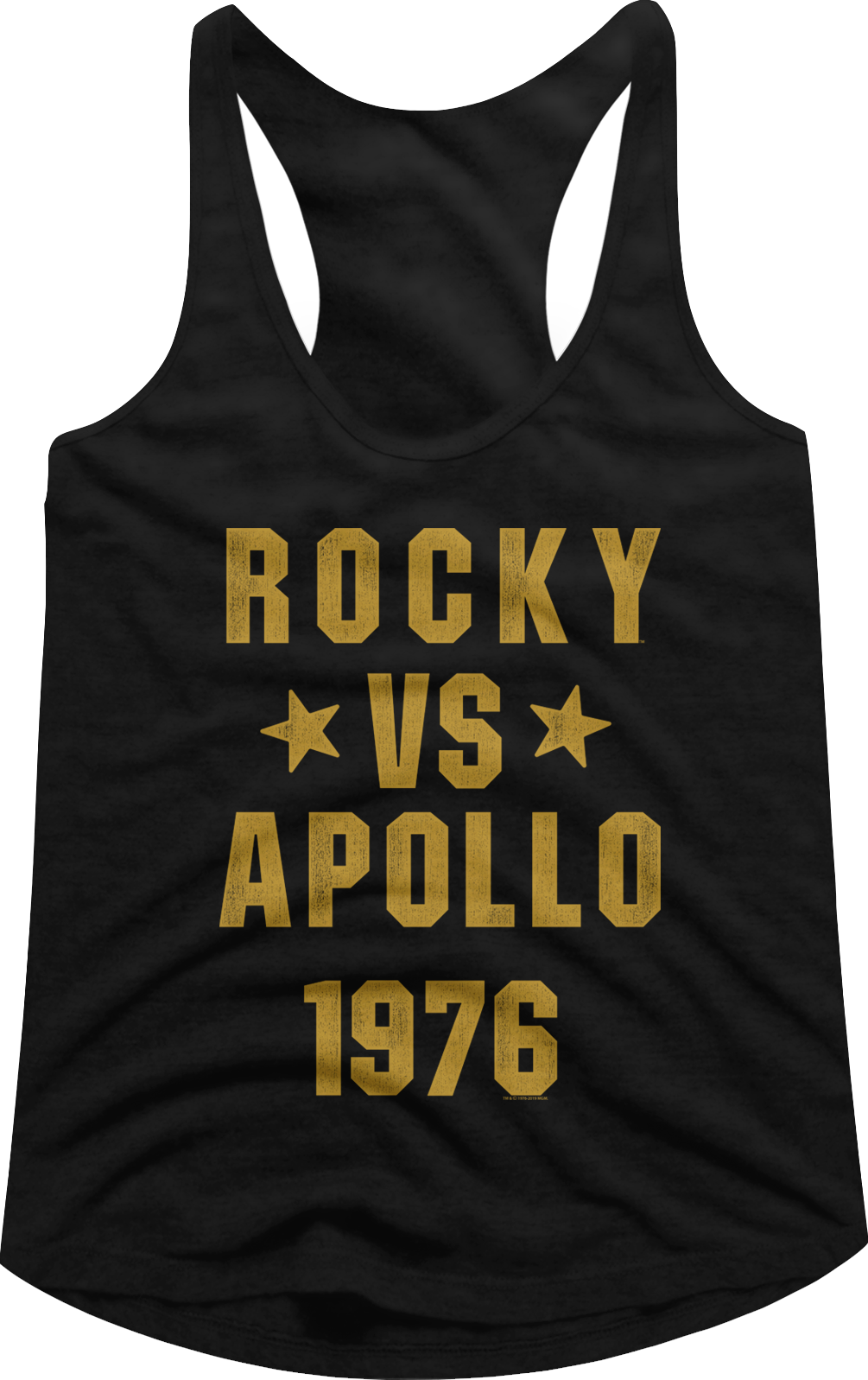 Ladies Rocky vs Apollo 1976 Rocky Racerback Tank Top