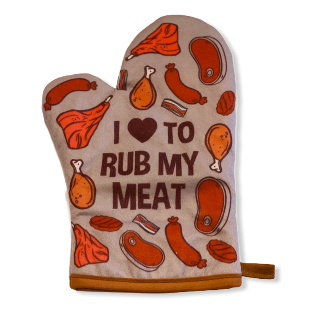 I Love To Rub My Meat Oven Mitt Bakeware