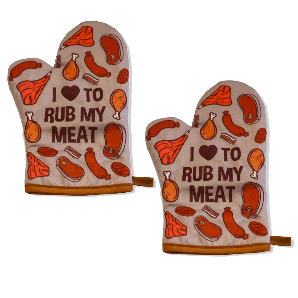 I Love To Rub My Meat Oven Mitt Bakeware