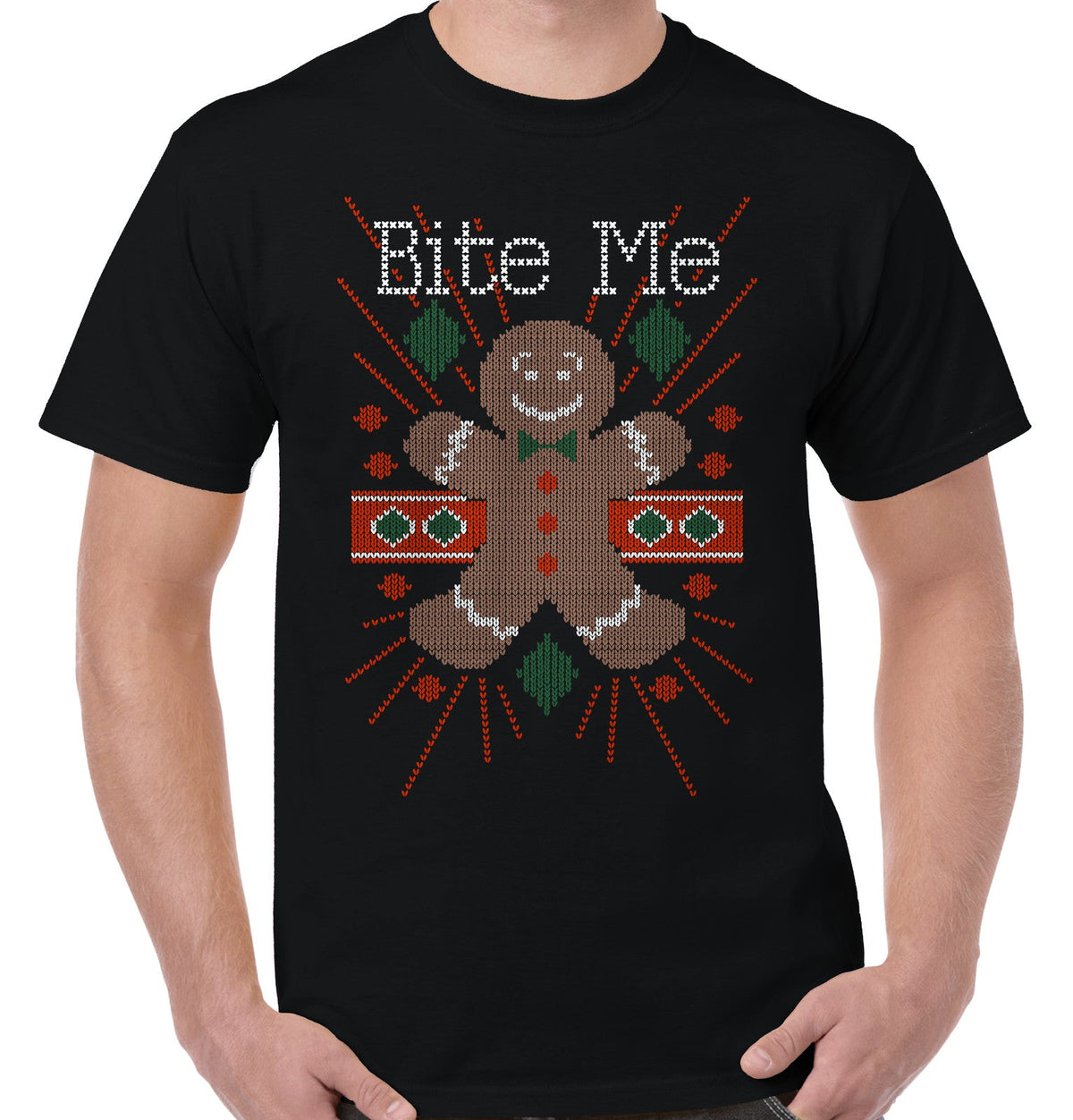 Ugly Christmas Bite Gingerbread Man Stitch Womens or Mens product image 2