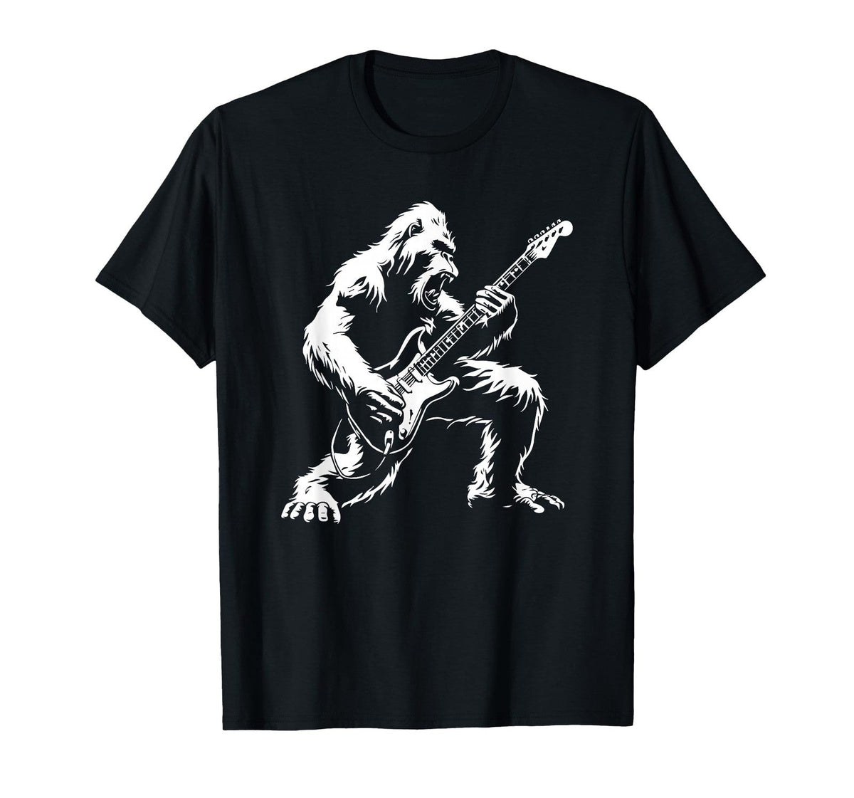 big foot Playing Guitar Rock Music Band T-Shirt product image 1