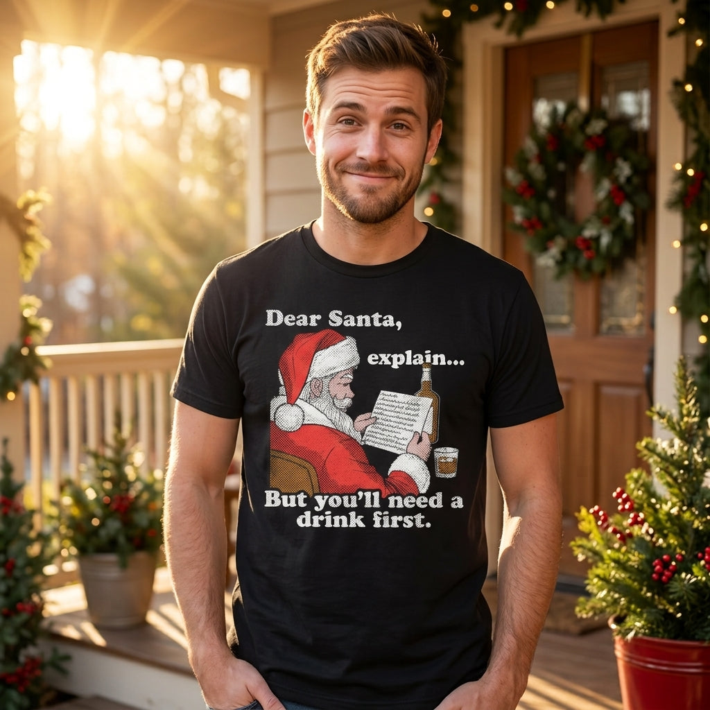 Dear Santa I Can Explain But Youll Need A Drink First Men's product image 2