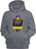 Gunmetal Heather Savage AF Macho Man Hoodie product image 1