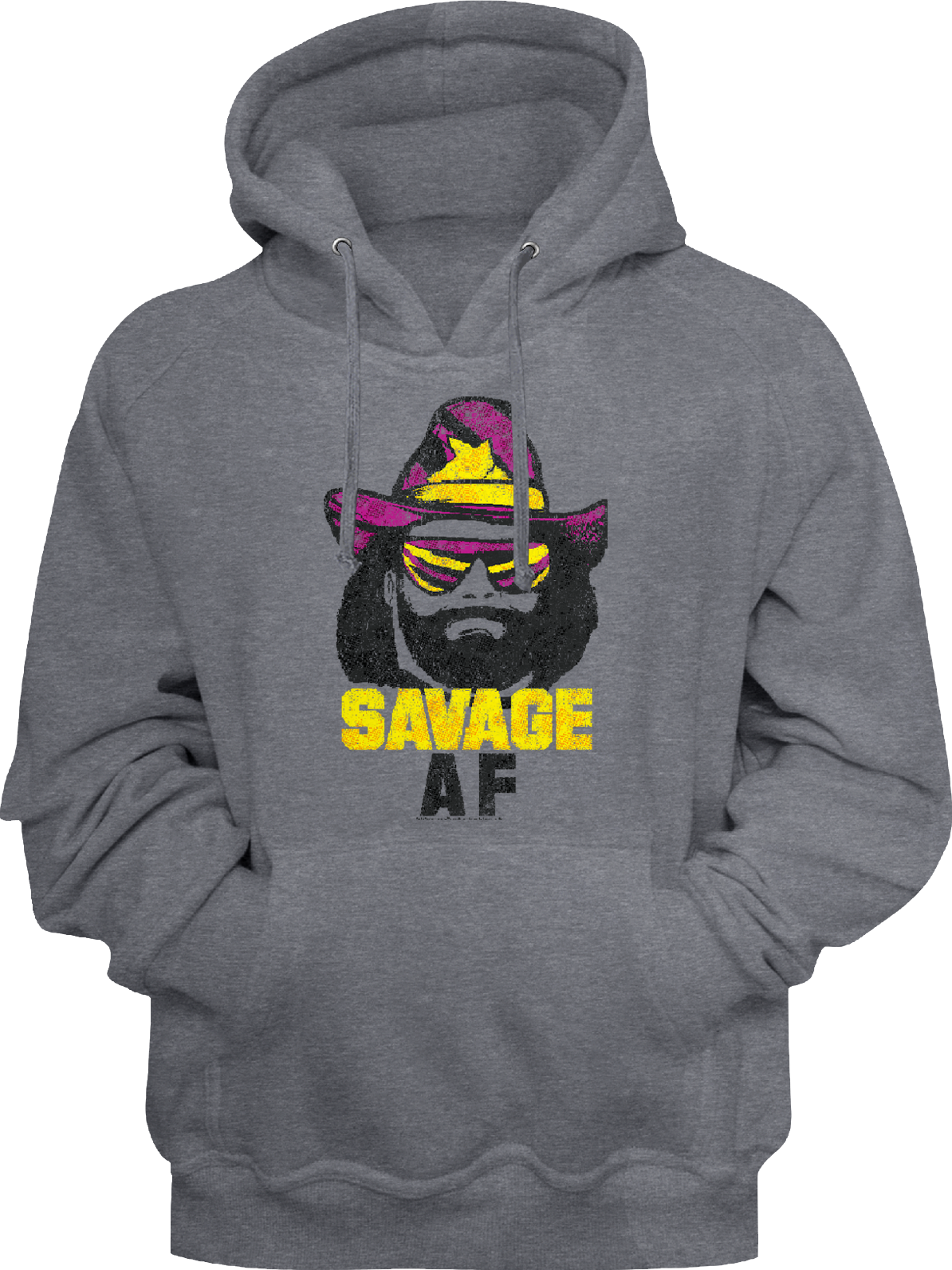 Gunmetal Heather Savage AF Macho Man Hoodie product image 1