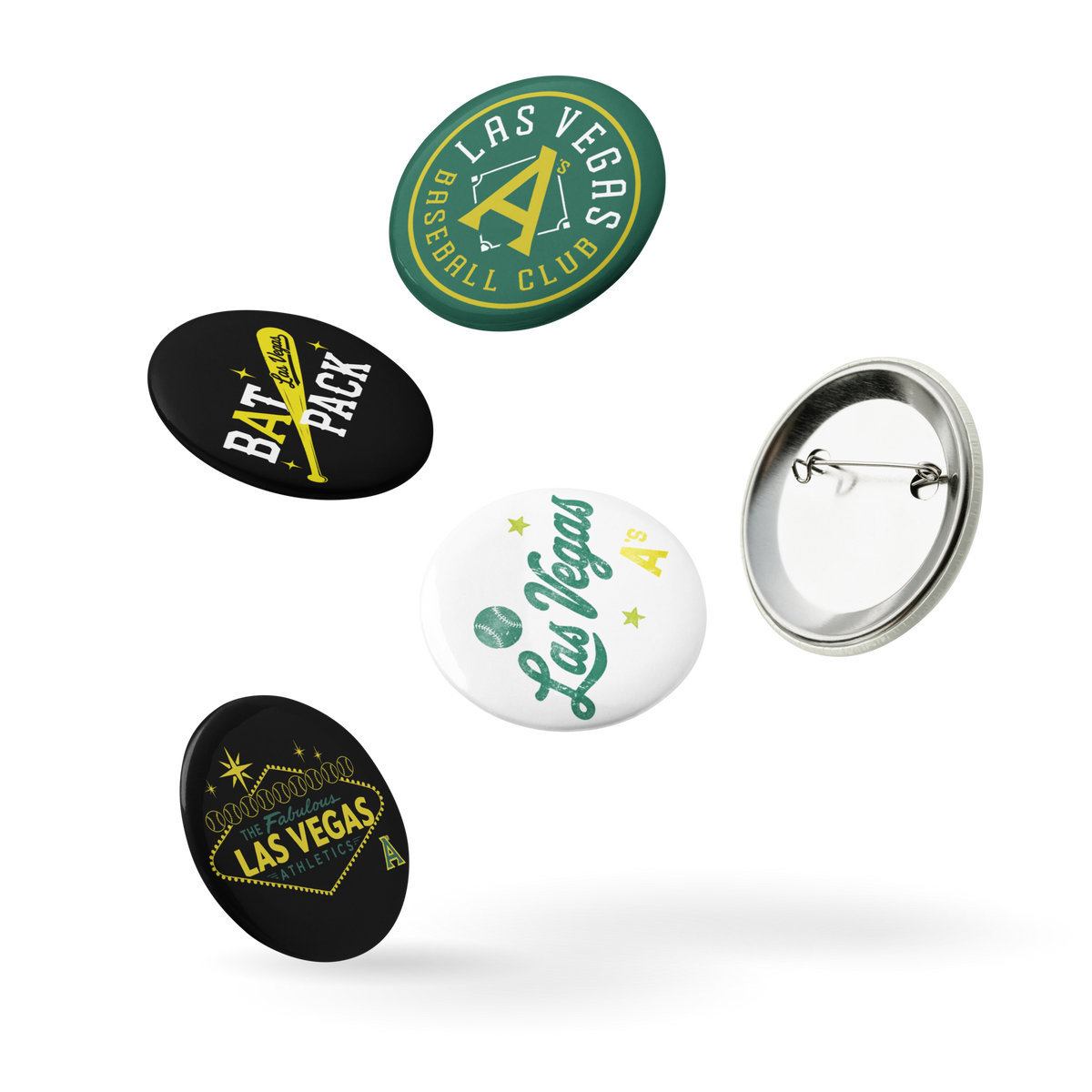 Las Vegas Athletics Set of pin buttons