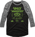 Space Invaders Raglan Baseball Shirt product image 1