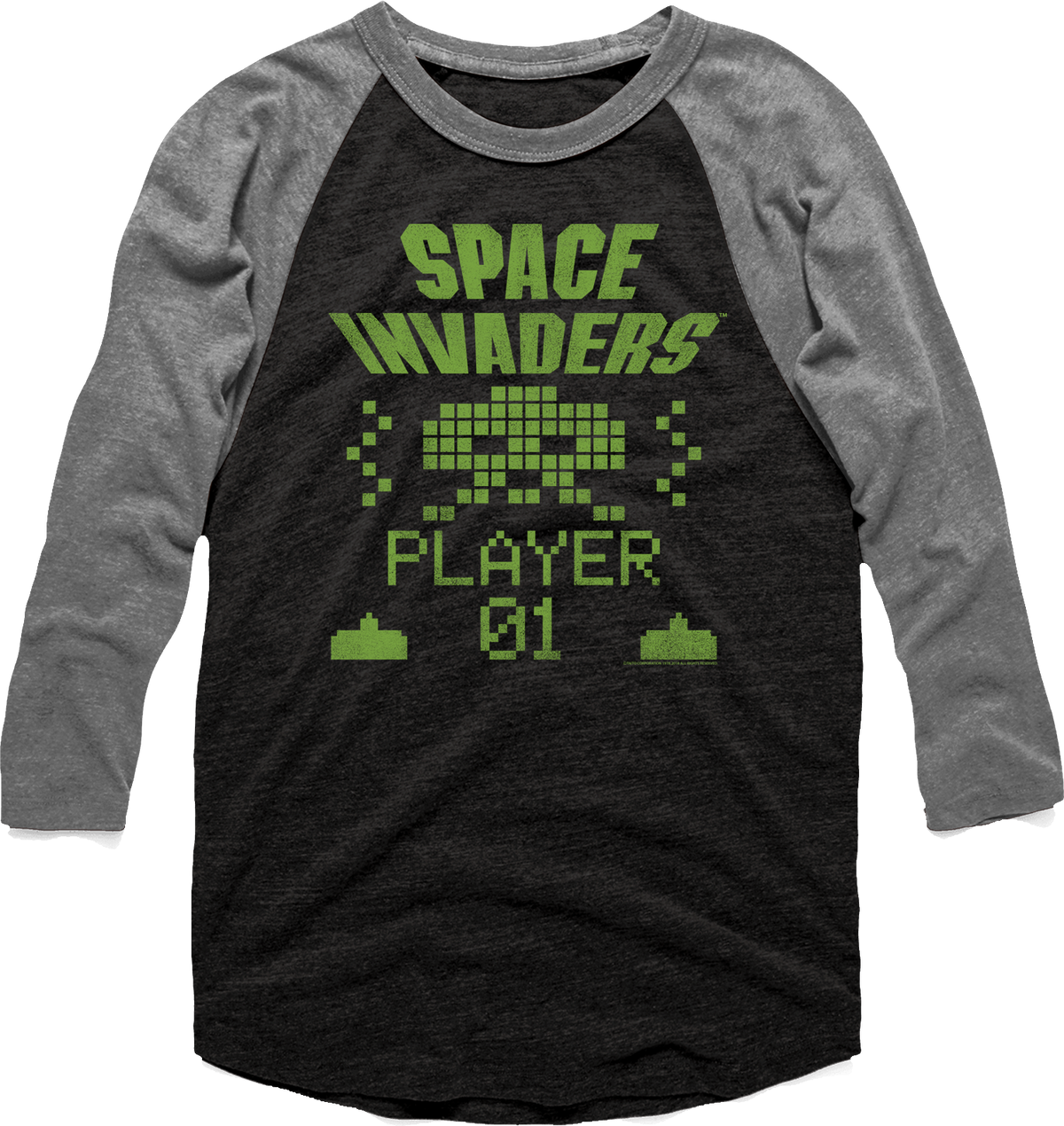 Space Invaders Raglan Baseball Shirt product image 1