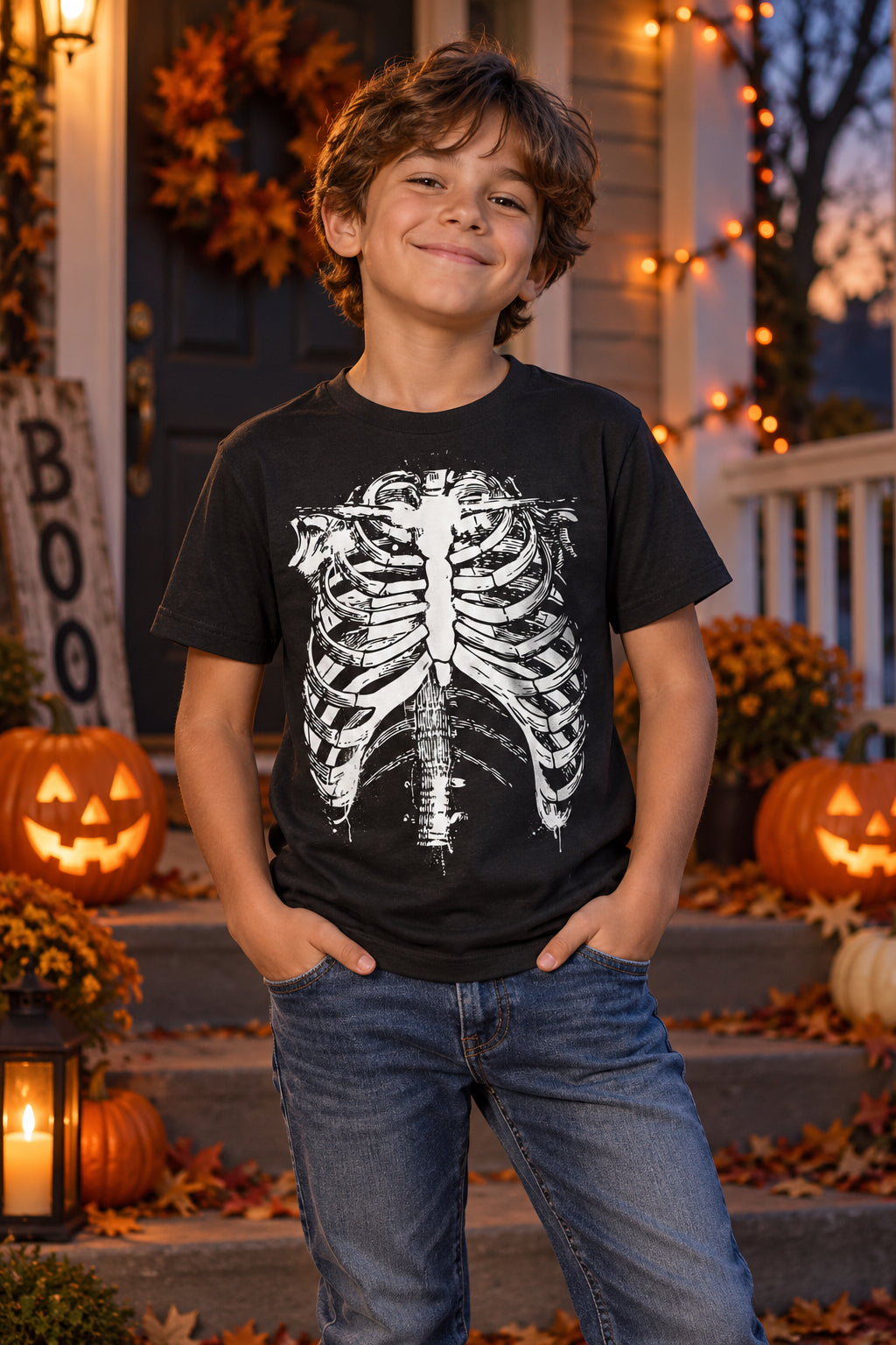 Splattered Ribcage Youth T Shirt product image 2