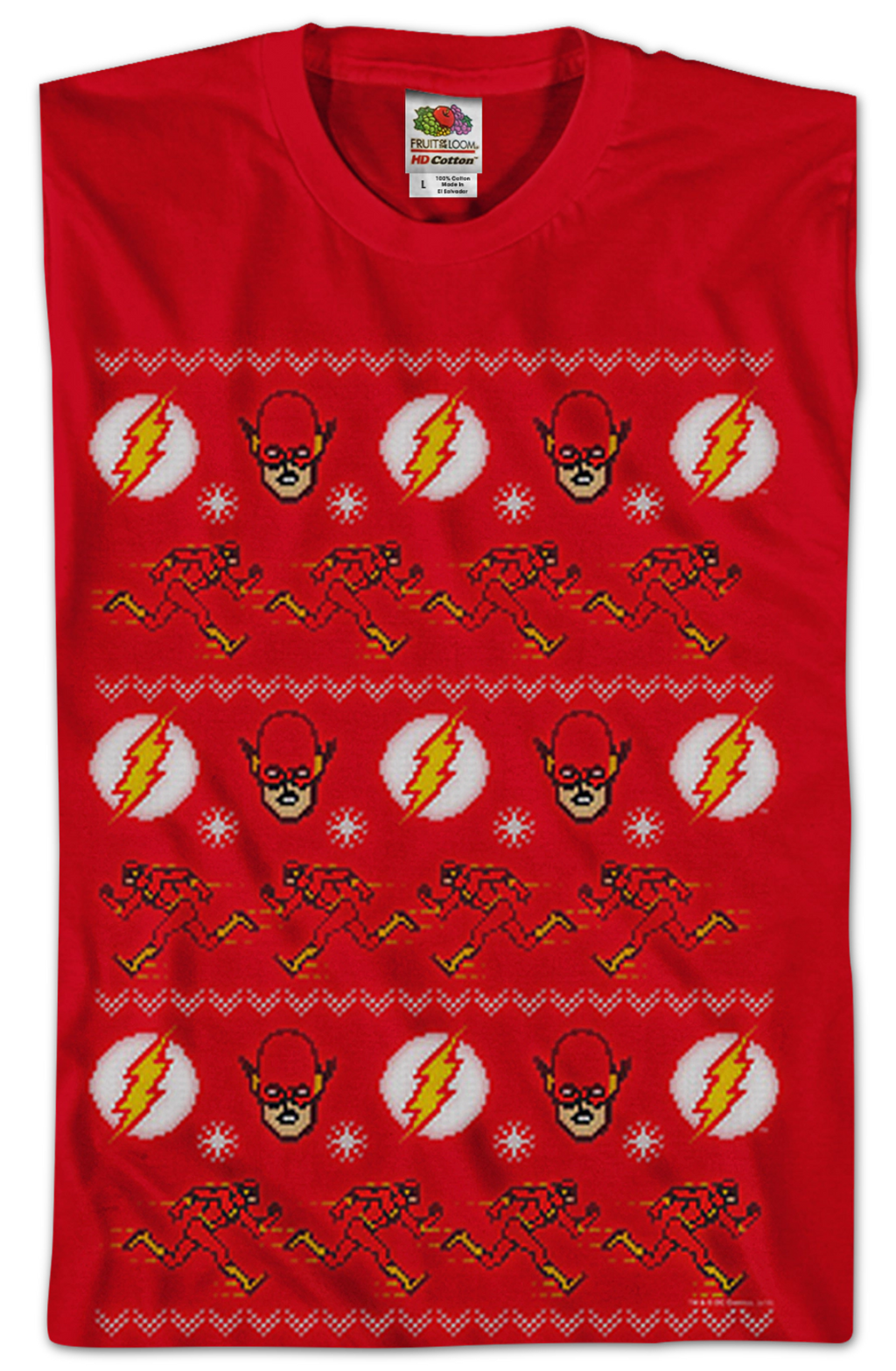 The Flash Ugly Faux Knit DC Comics T-Shirt product image 2