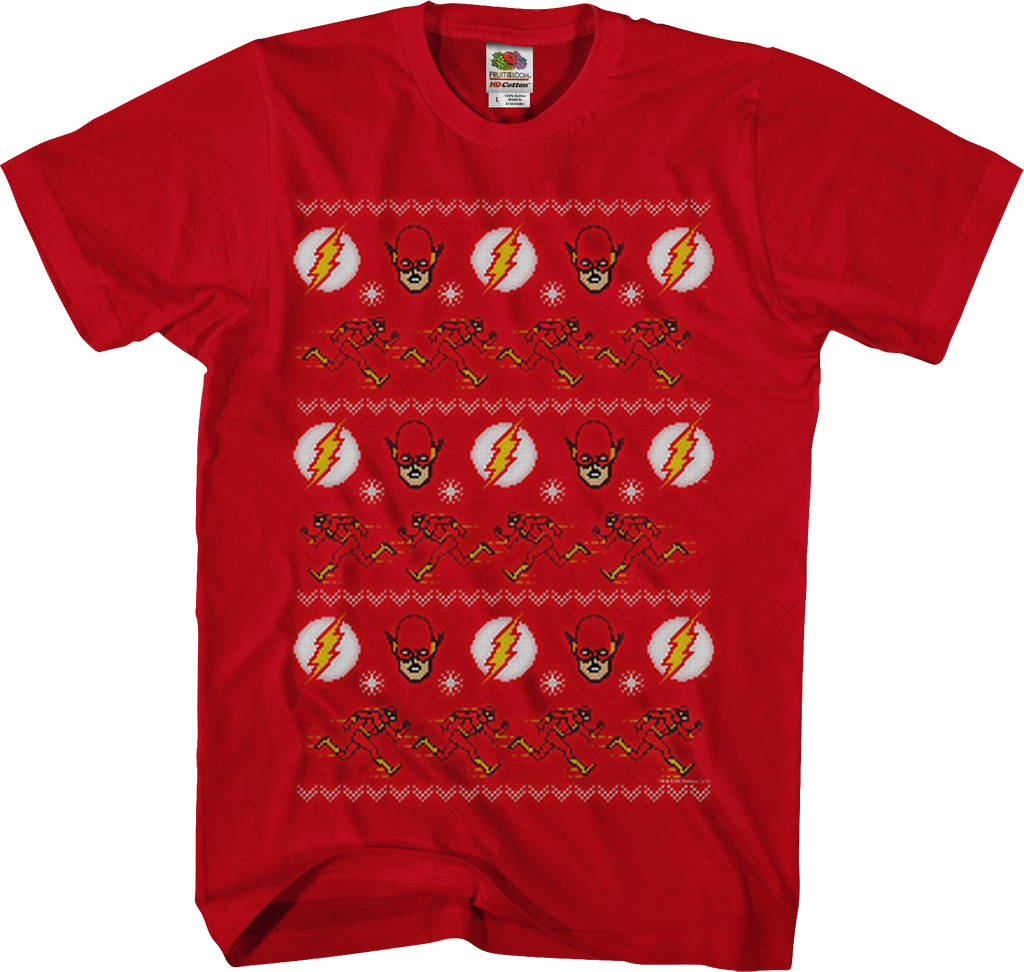 The Flash Ugly Faux Knit DC Comics T-Shirt product image 1
