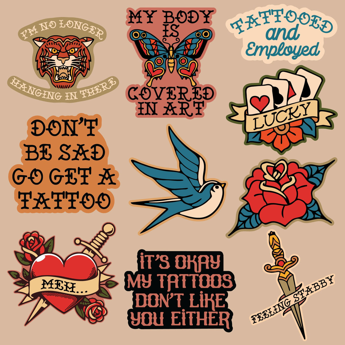 Vintage Tattoo Stickers