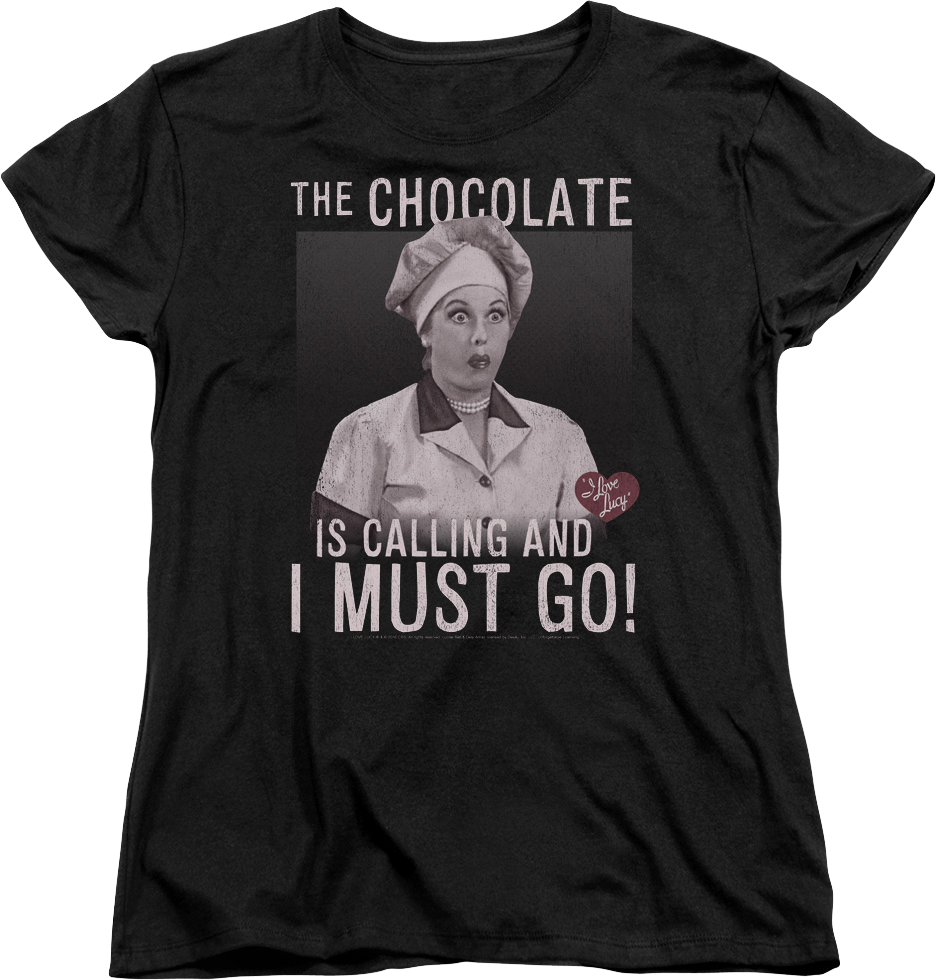Womens Chocolate Is Calling I Love Lucy Shirt product image 1